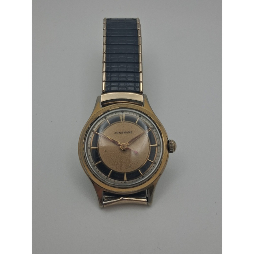 Vintage German 1955 Junghans Gold Plated Women's Men's Mechanical Wristwatch